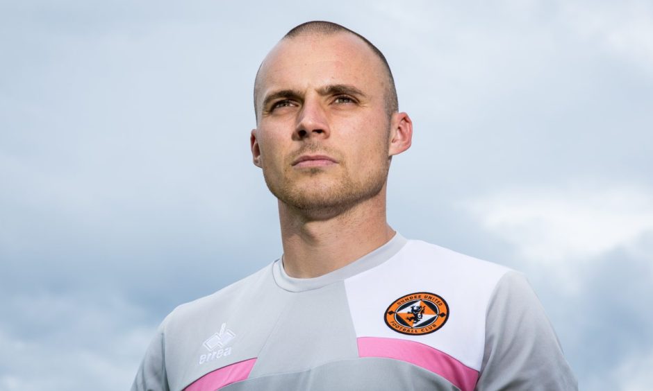 Liam Grimshaw, pictured at Dundee United training.