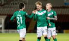 Kai Fotheringham is saluted by his Dundee United teammates