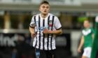 Matty Todd made his Dunfermline return against Dundee United. Image: SNS.