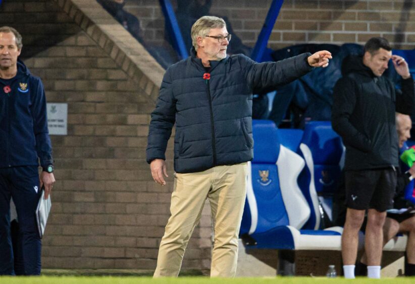 St Johnstone manager Craig Levein during the Ross County game.