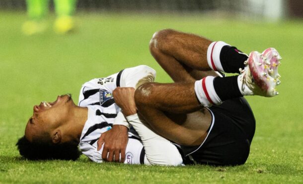 Dunfermline's Kane Ritchie-Hosler was amongst the Pars stars to suffer injuries against Arbroath. Image: SNS