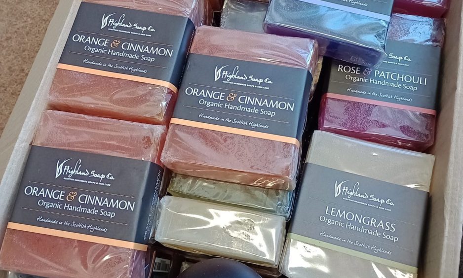 A selection of soap being sold at The Bee's Flower Shop in Perth.
