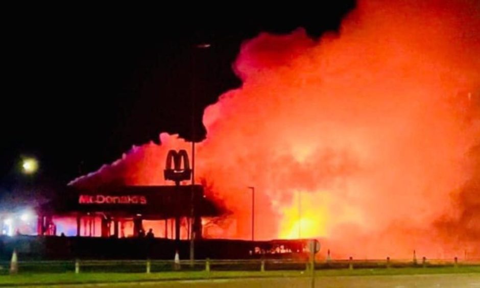 The original McDonalds restaurant in Monifieth was destroyed by fire in 2023.