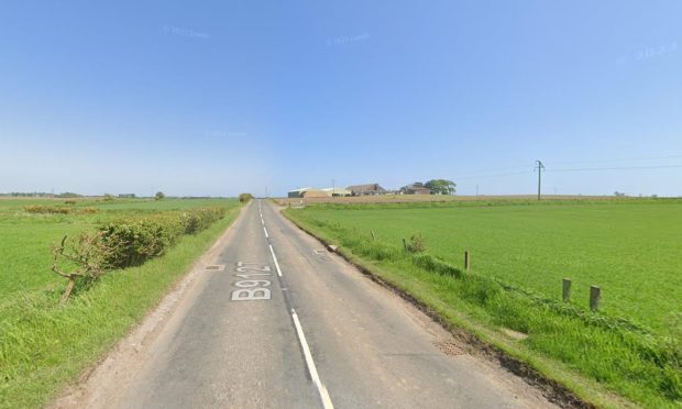 The B9127 near Arbroath.