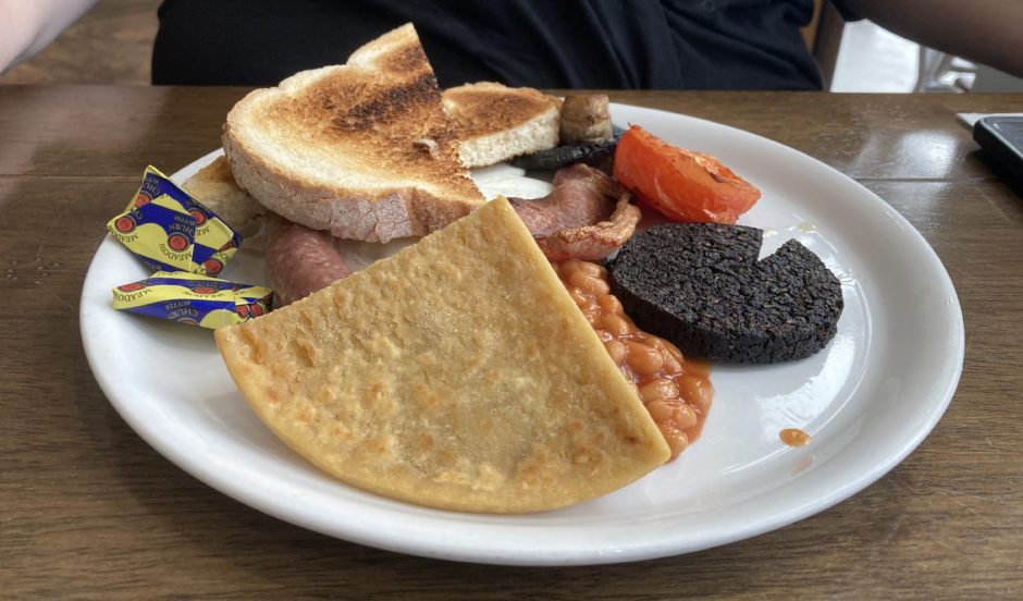 The substantial full cooked breakfast.