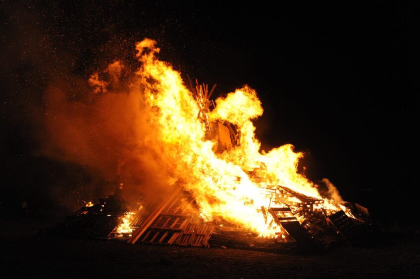 Buckhaven bonfire was huge.