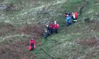 Rescue effort after glider crash at Bishop Hill, Kinnesswood.