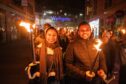 Torches were lit for the Dundee Hooley. Image: Alan Richardson