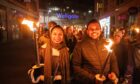 Torches were lit for the Dundee Hooley. Image: Alan Richardson