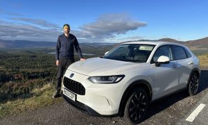The Honda ZR-V looking across the valley to Aviemore. Image: Jack McKeown