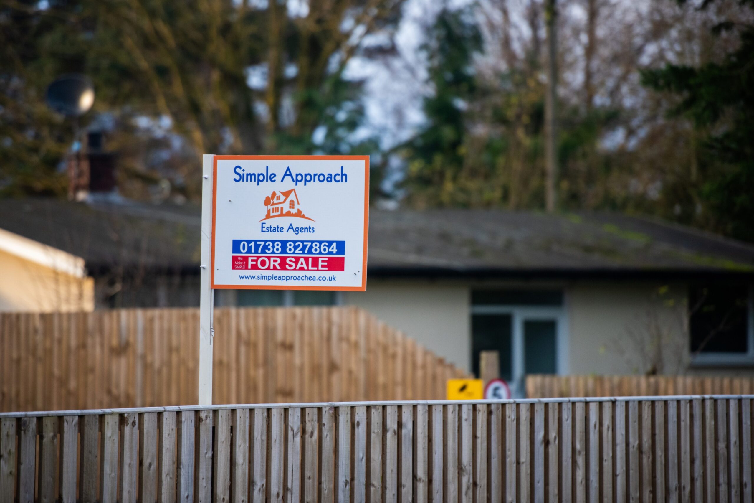 A 'for sale' sign at Bendochy Park.