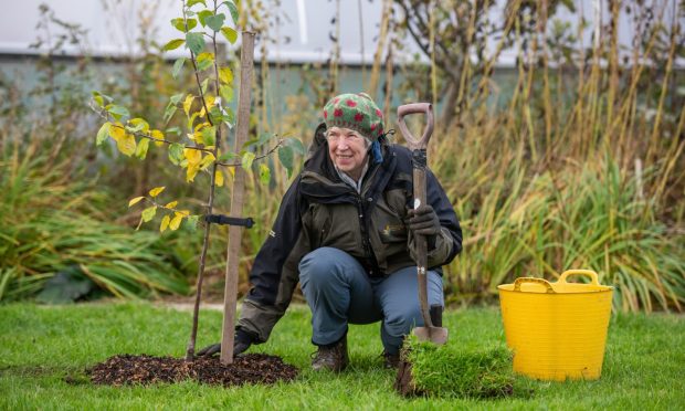Gillian Fyfe, with Climate Action Fife is leading a group offering free trees to folk in Fife. Image: Kim Cessford/DC Thomson