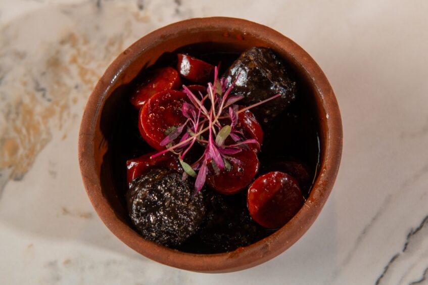 A bowl of chorizo and black pudding at The Ferry Selkie