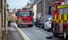 Emergency services at the fire in Montrose. Image: Kim Cessford/DC Thomson