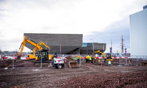 Work has begun on a new £26 million office block at Dundee's Waterfront. Image: Kim Cessford/DC Thomson.