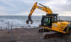 Work at Montrose seafront has been ongoing since the end  of last month.
Image: Kath Flannery/DC Thomson