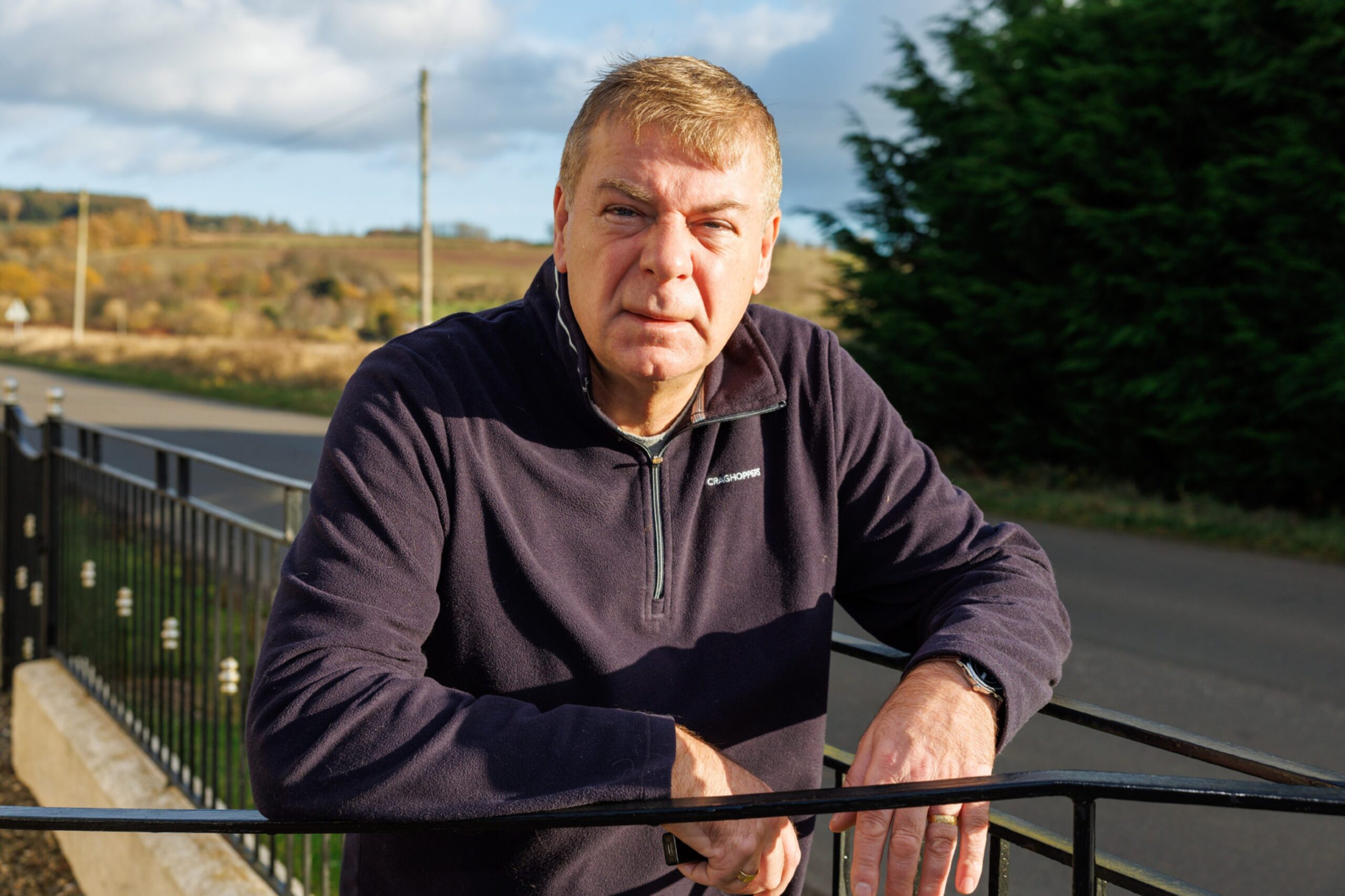 Kevin Boyle outside his Auchterarder property.