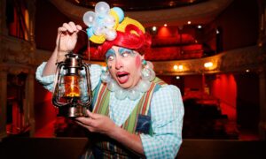 Writer and director Barrie Hunter in Perth Theatre's Aladdin. Image: Kenny Smith/DC Thomson