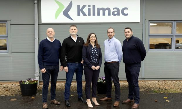 Kilmac board directors Richard Kilcullen, Athole McDonald, Julie Scobie, Liam Wilkie and James Wilson at the company's new Dunfermline office.