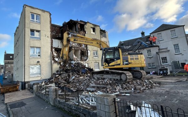 Demolition has started on the Francis Street flats in Lochgelly.