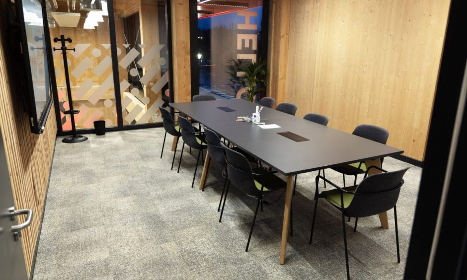 One of the meeting rooms inside the innovation hub. 