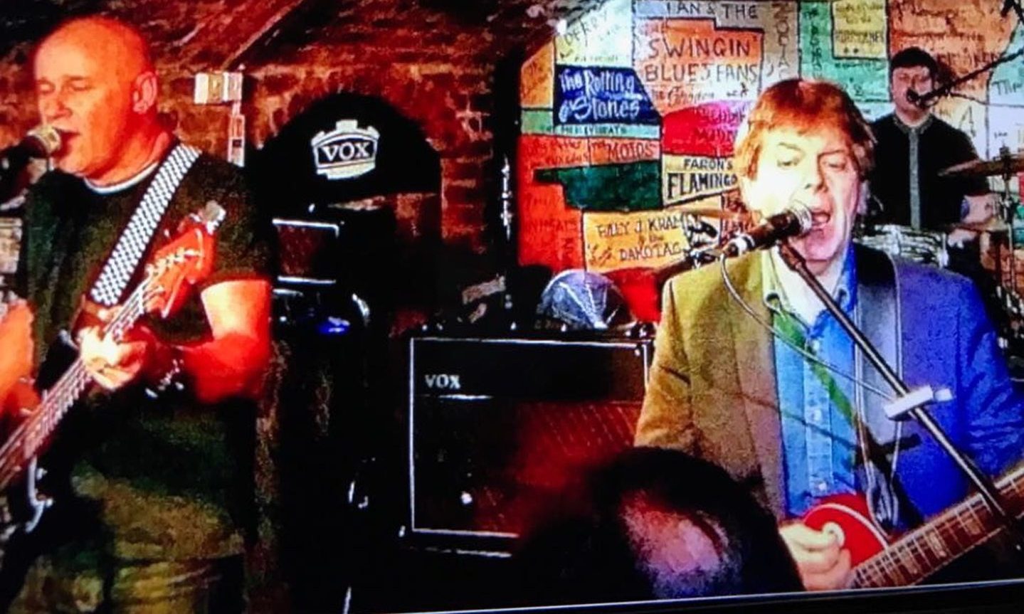 Steve McDonald, right, performs with McDonald's Farm at the Cavern in Liverpool. Image: Steve McDonald