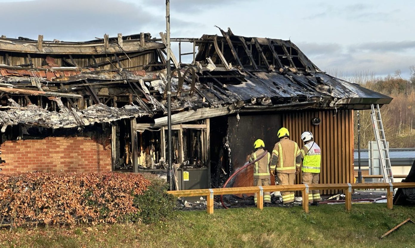 Monifieth McDonald's destroyed by fire.