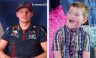 F1 champion Max Verstappen shocks 9-year-old Harry Sinclair from Dunfermline with TV message. Image: STV Children's Appeal