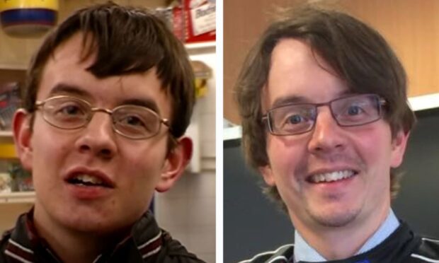 David McLean as a 16-year-old in his famous "Dundee hardman" video and today, as a 40-year-old science teacher. Image: YouTube/David McLean
