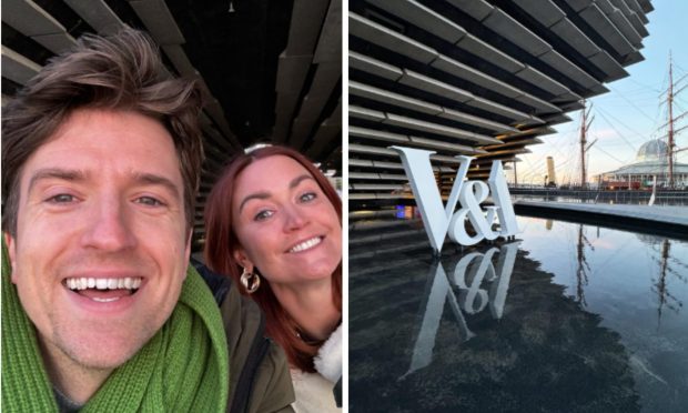 Greg James and Arielle Free have been presenting the Radio 1 breakfast show from Dundee. Image: Greg James/Instagram