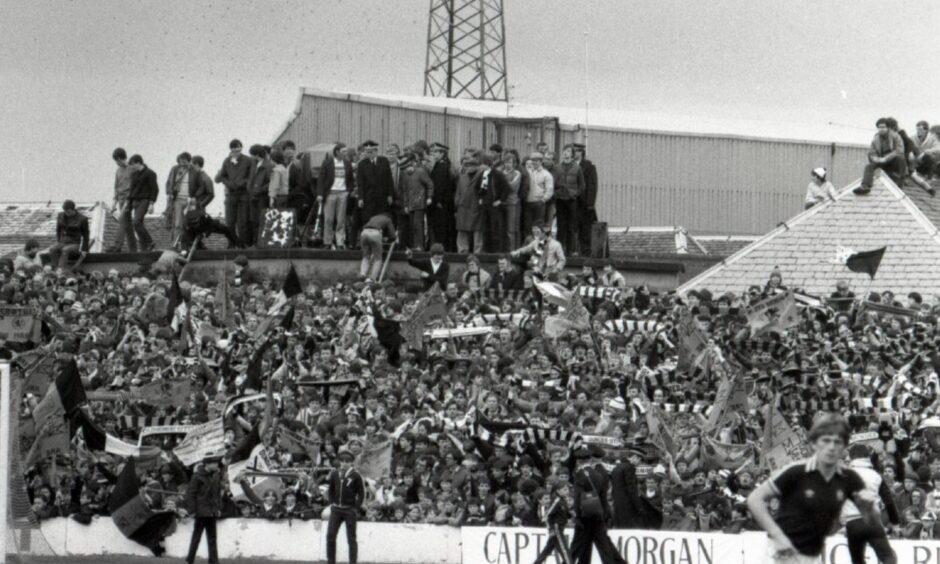 United fans were everywhere on that momentous day in 1983. Image: DC Thomson.