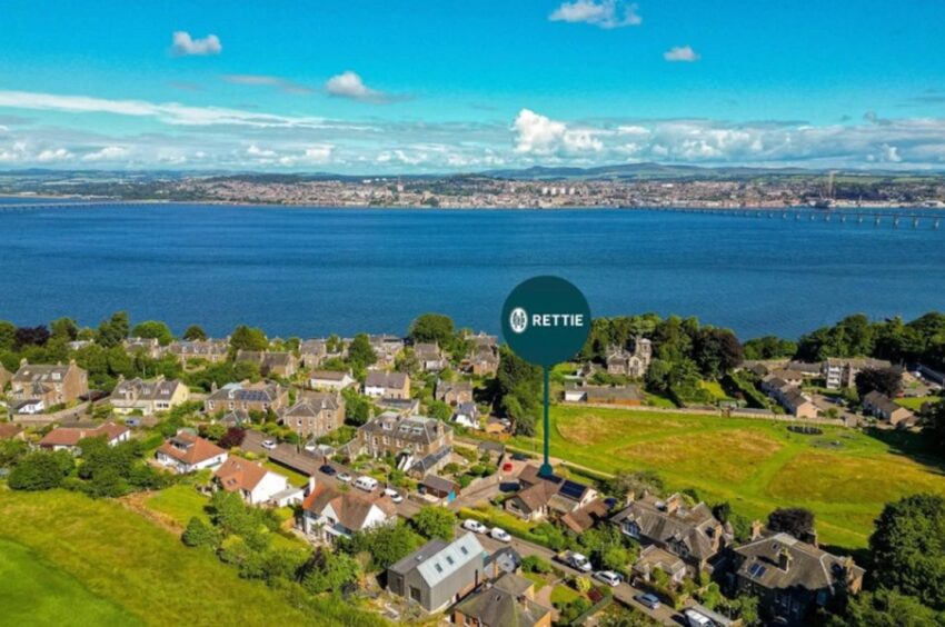An aerial view of the location in Newport on Tay.