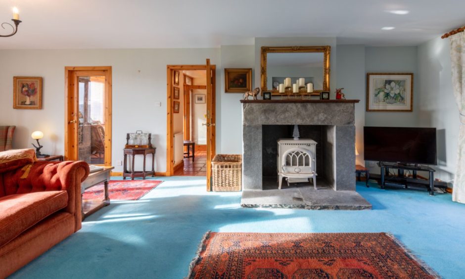 The sitting room at Balarchibald Steading in Pitlochry.