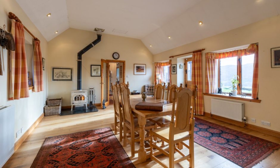 Dining area at Balarchibald Steading in Pitlochry.