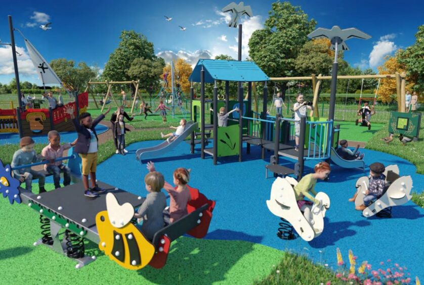 The play park is part of a £4m package of improvements for Riverside Park in Glenrothes.