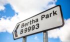 Road sign pointing to Bertha Park, Perth