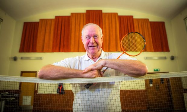 Bill Garland started playing badminton at 13 years old. Image: Steve MacDougall/DC Thomson