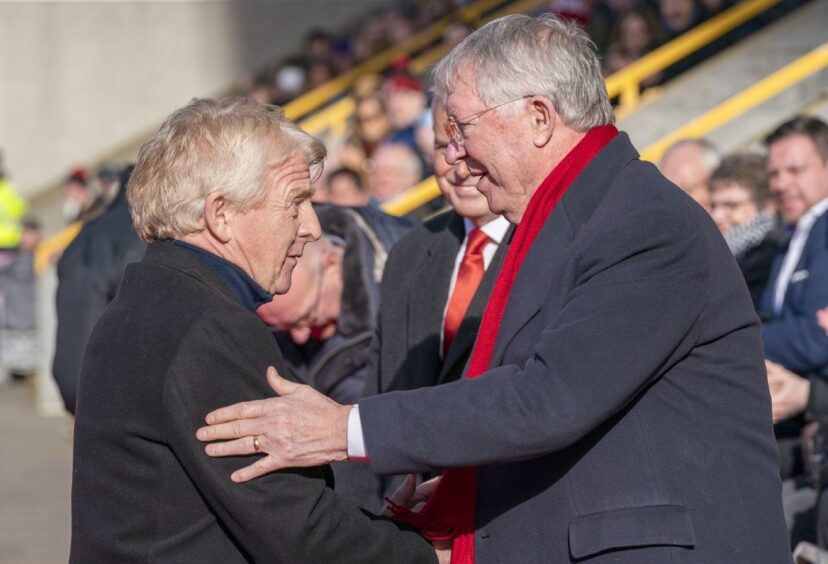 Gordon Strachan (left) with Sir Alex Ferguson during the unveiling of the Sir Alex Ferguson statue, designed by sculptor Andy Edwards at Pittodrie, Aberdeen, last year.