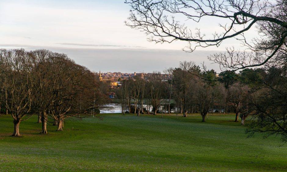 The view of Kirkcaldy from Beveridge Park.