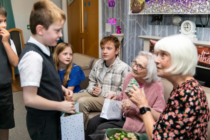 Betty Enticott 100th birthday in Arbroath.