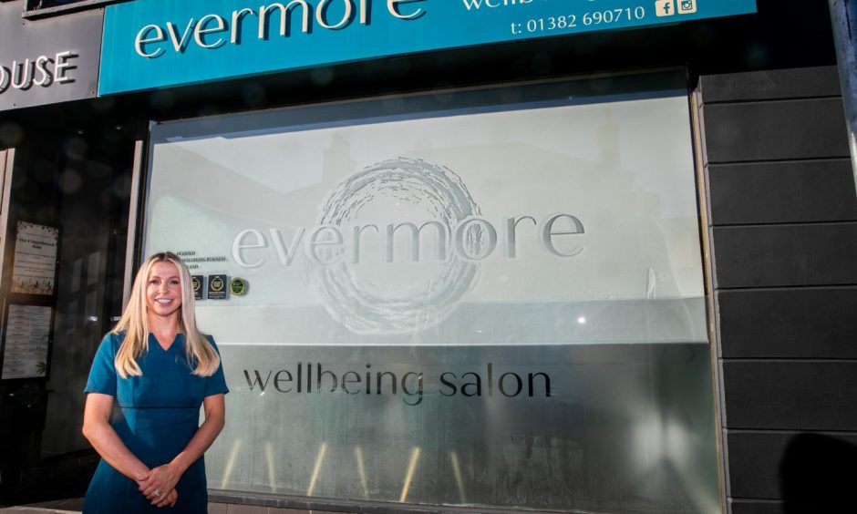 Laura outside Evermore in Broughty Ferry.