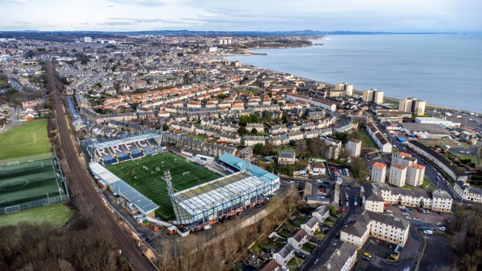 Kirkcaldy from the air.