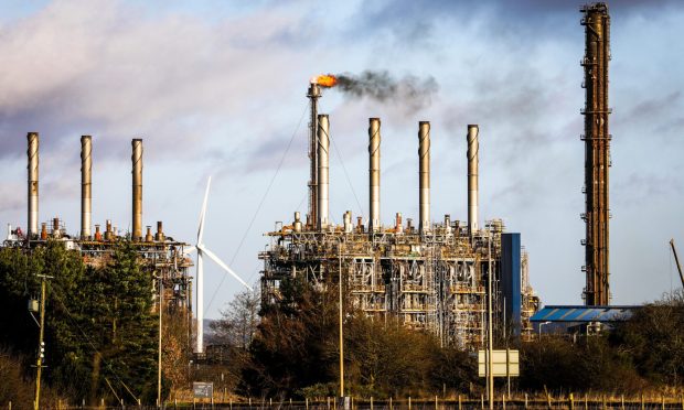 Mossmorran petrochemical plant near Cowdenbeath, Fife.