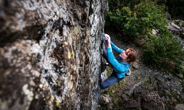 Anna Taylor soloing in the Lake District. Image: Anna Taylor