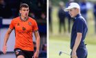 Ross Graham of Dundee United, left, and Connor Graham, golf prodigy