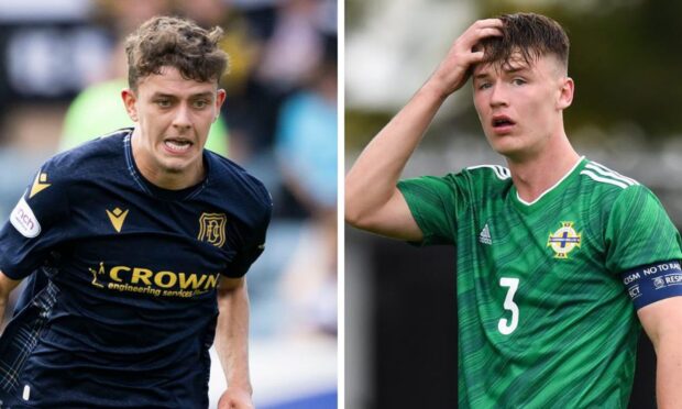 Dundee defenders Owen Beck and Aaron Donnelly will be on international duty once more. Images: SNS