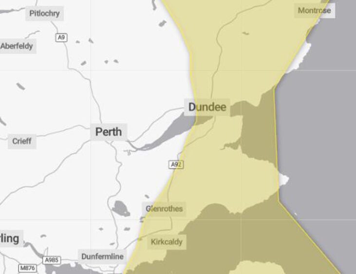 Fresh weather warning for rain in Tayside and Fife