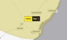 The Met Office has issued a yellow weather warning for rain.