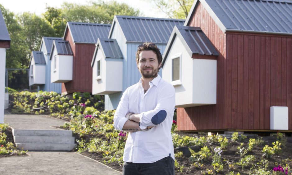 Josh Littlejohn, co-founder of Social Bite, at the Edinburgh village.