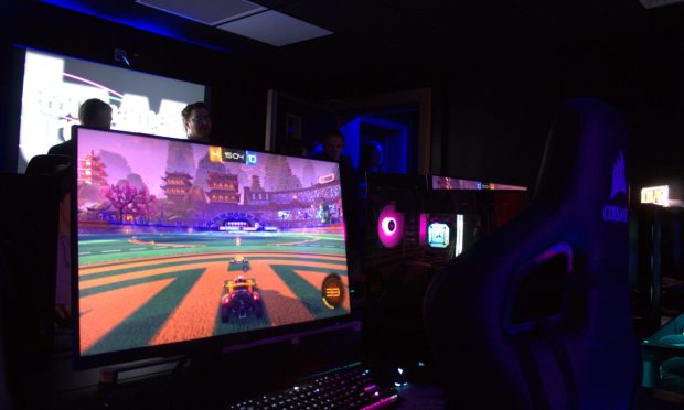 The e-sports studios at Dundee & Agus College. Image: Isla Glen